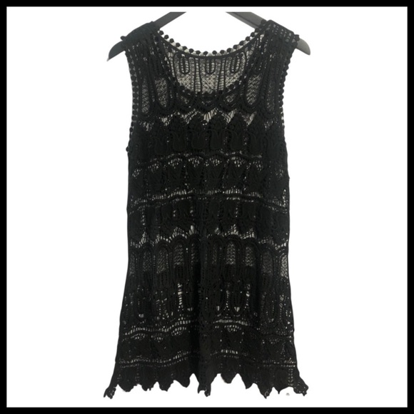 SWIMSUIT COVERUP Crochet Knit Dress - Picture 1 of 5